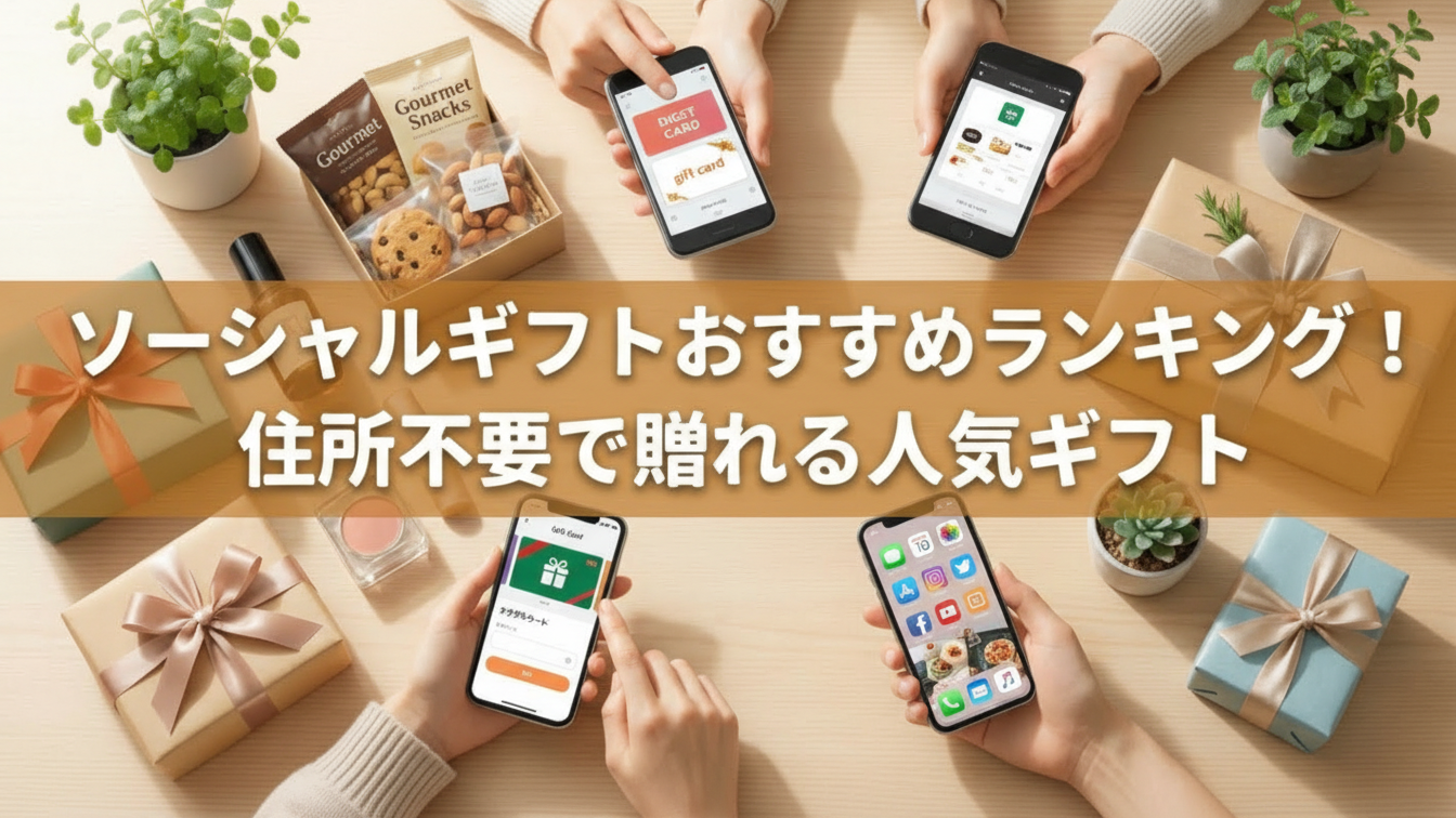 ソーシャルギフトおすすめランキング！住所不要で贈れる人気ギフト