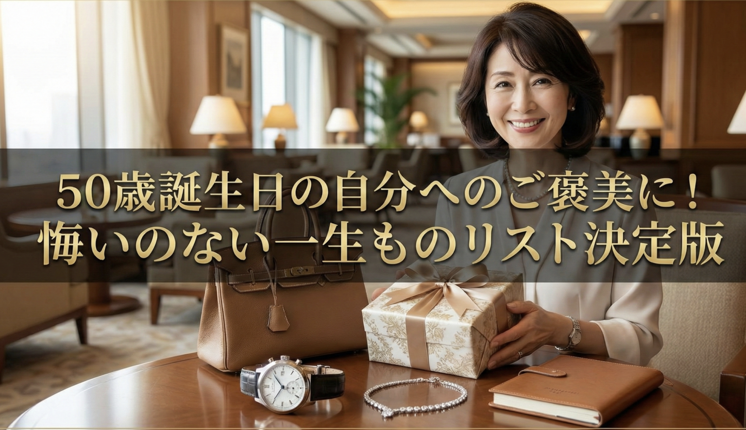 50歳誕生日の自分へのご褒美に！悔いのない一生ものリスト決定版