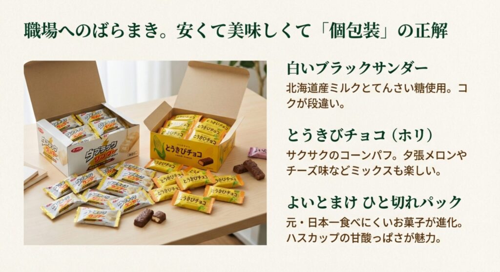 職場へのばらまきに便利な安い品