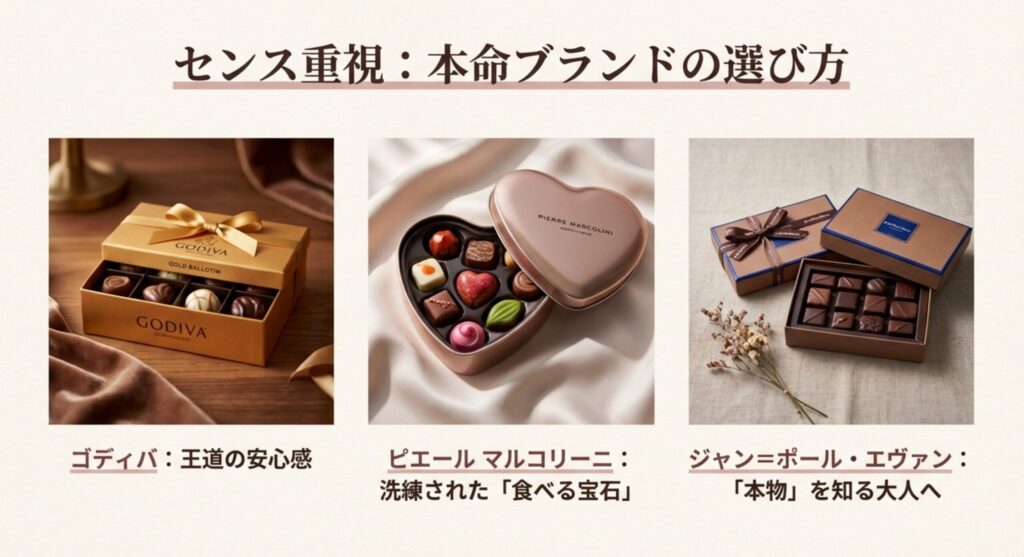 バレンタインの王道ブランドGODIVAのゴールドコレクションと、ピエールマルコリーニのハート缶。