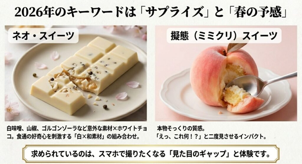 2026年の流行は被らないスイーツ
