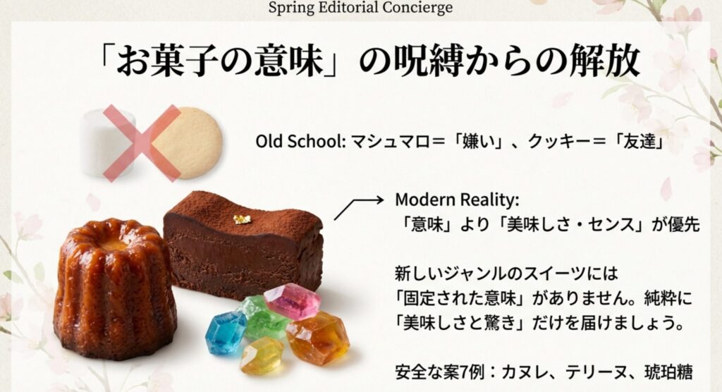 贈るお菓子が持つ意味に注意