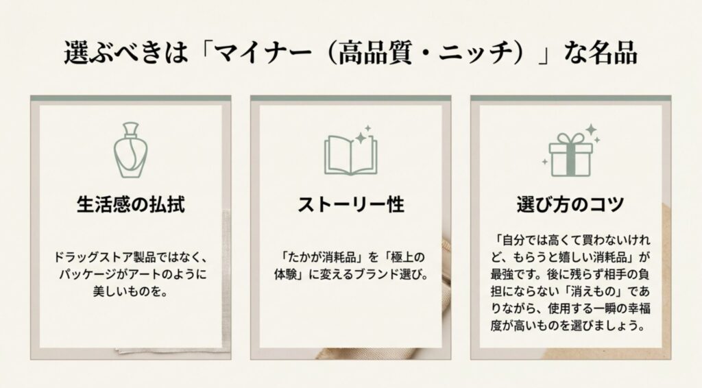 選ぶべきはマイナーで高品質な名品 生活感の払拭とストーリー性