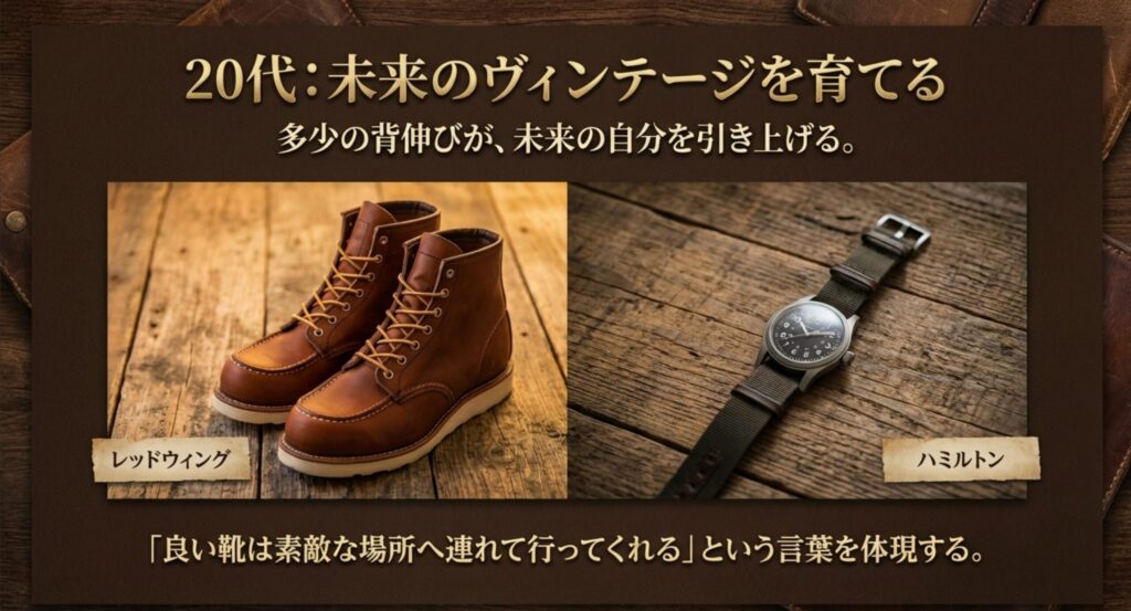 20代の投資：未来のヴィンテージを育てるレッドウィングとハミルトン