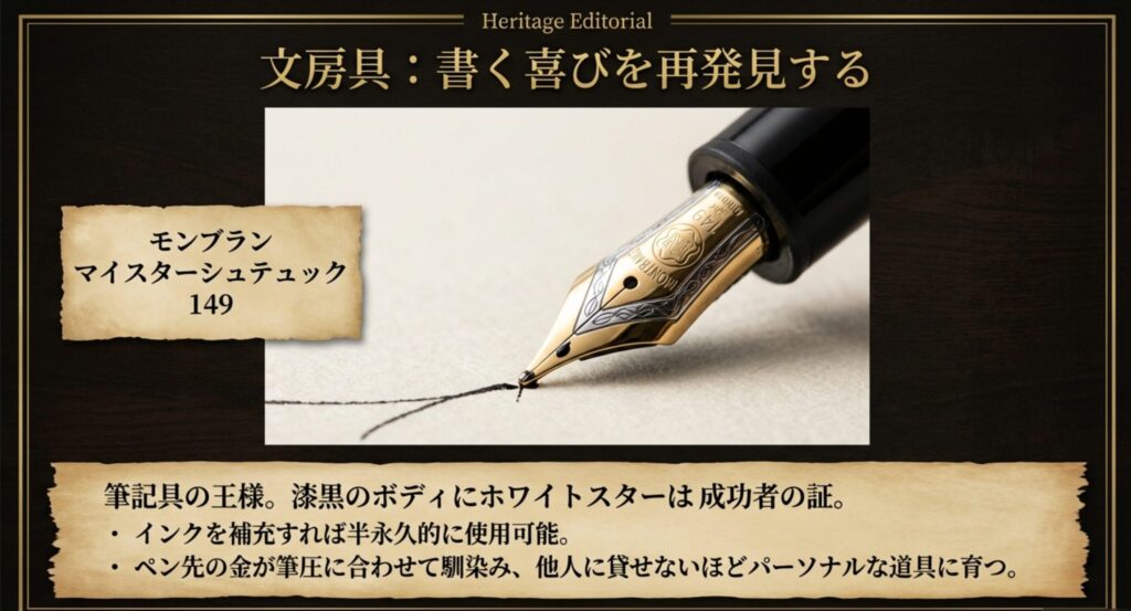 筆記具の王様：モンブラン マイスターシュテュック 149