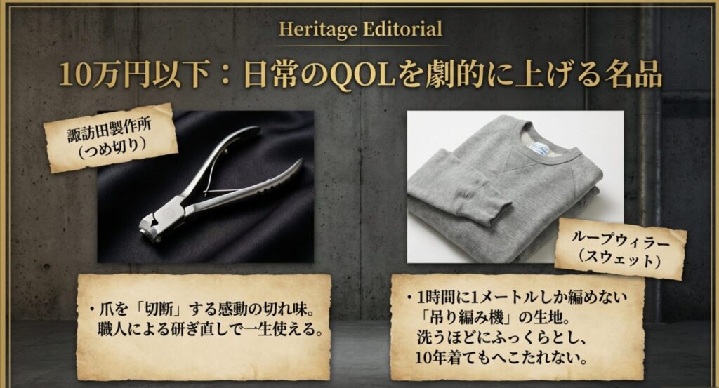 10万円以下の名品：諏訪田製作所のつめ切りとループウィラー