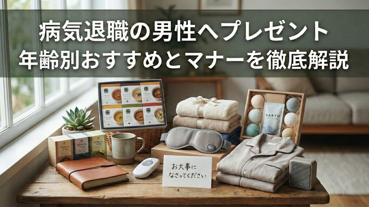 病気退職の男性へプレゼント年齢別おすすめとマナーを徹底解説