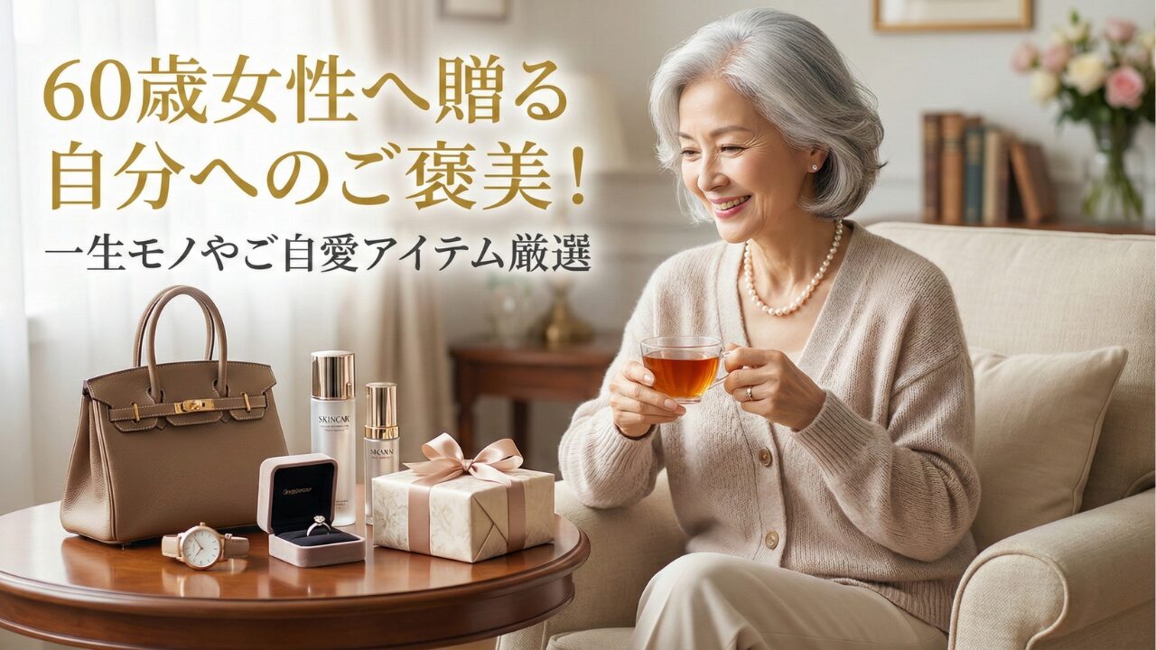 60歳女性へ贈る自分へのご褒美！一生モノやご自愛アイテム厳選