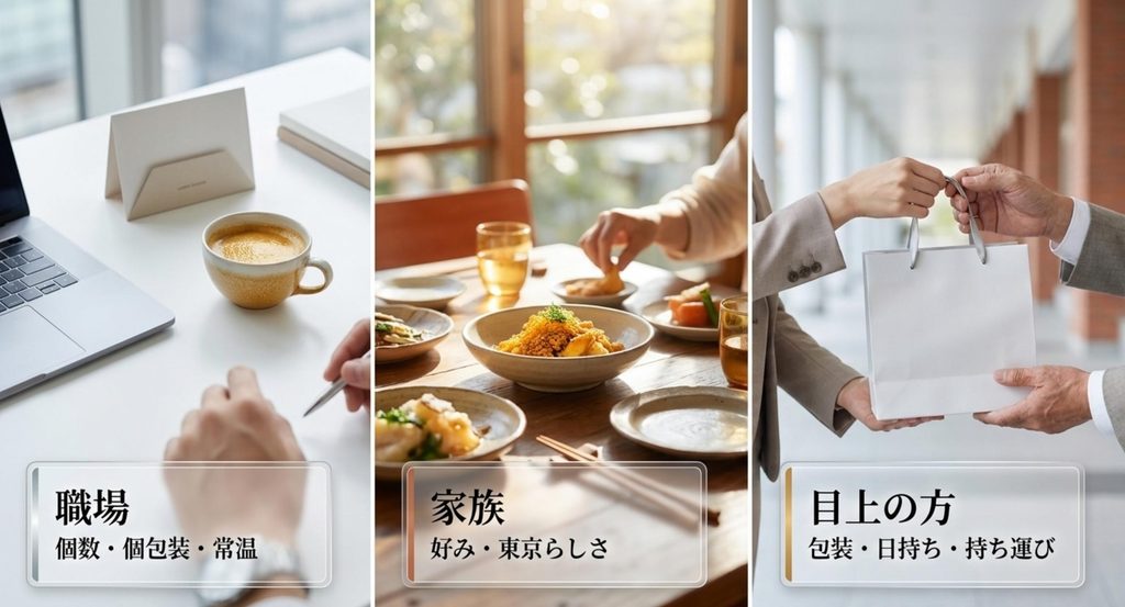 東京駅のお土産を職場・家族・目上の方に合わせて選ぶポイント