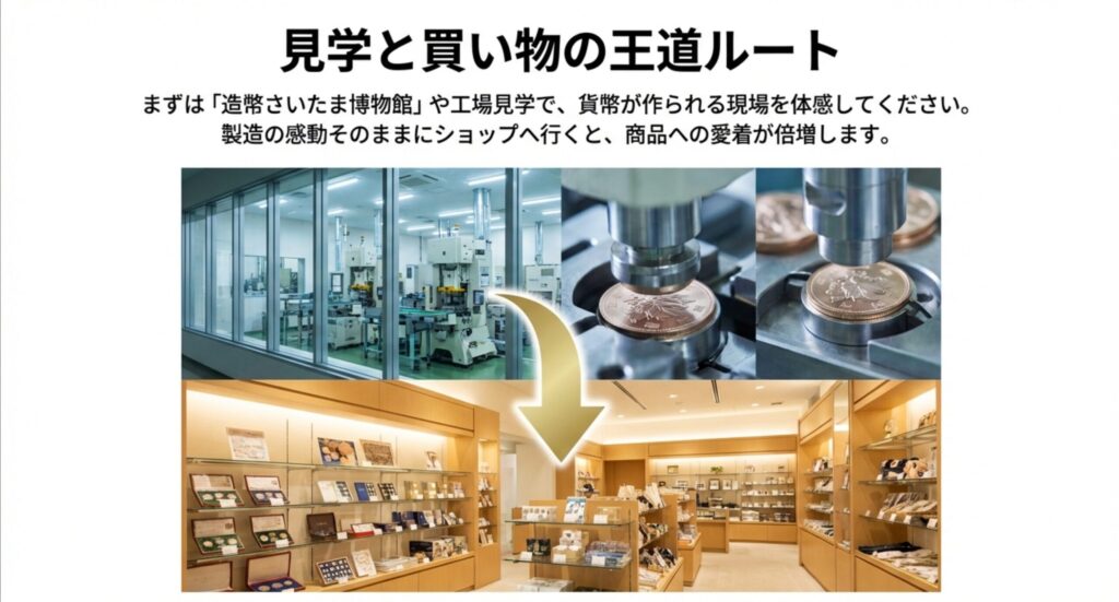 工場見学で製造現場を見た後にショップへ行くと感動が倍増します
