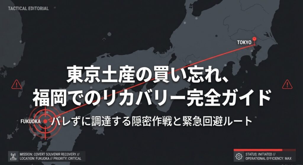 東京土産買い忘れの焦りと福岡でのリカバリープラン
