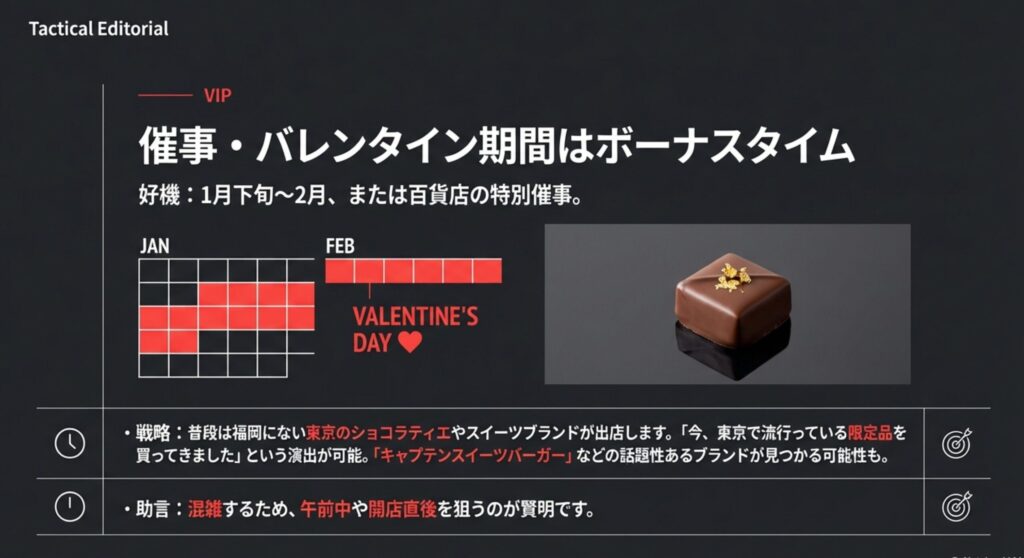 バレンタイン催事を活用した東京土産調達戦略