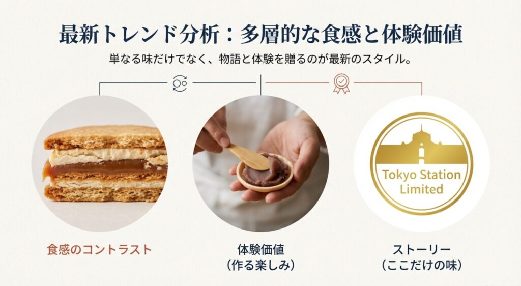最新の流行は食感や体験を重視した東京駅限定の味