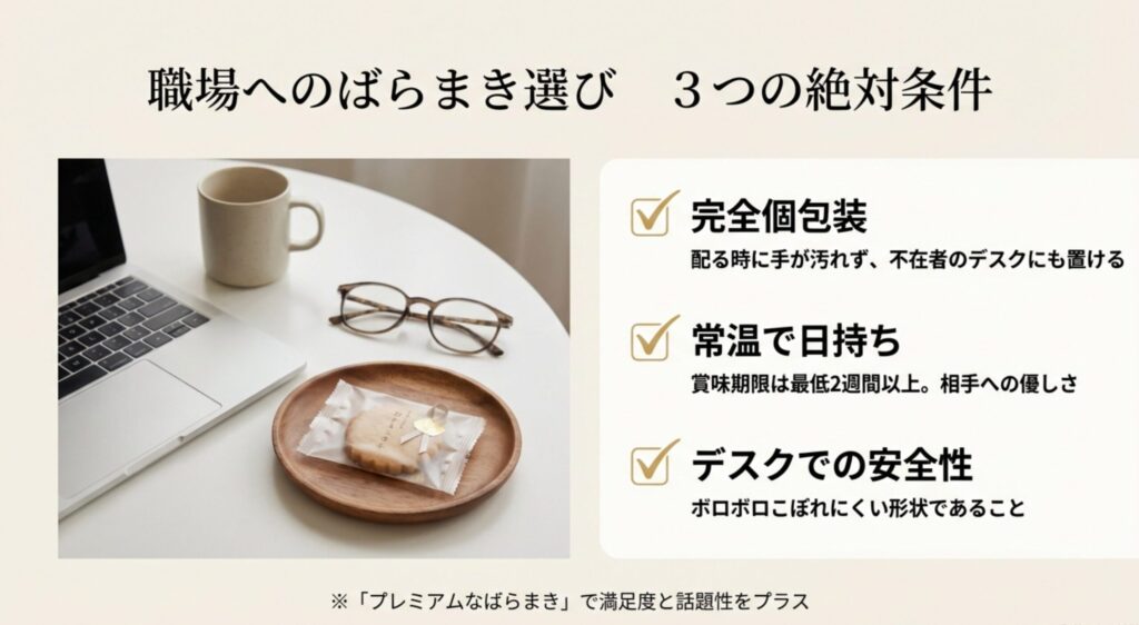 職場へのばらまきお土産の3つの条件