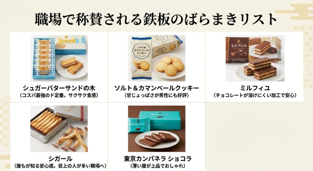 職場で絶対に外さない、鉄板のばらまきリスト