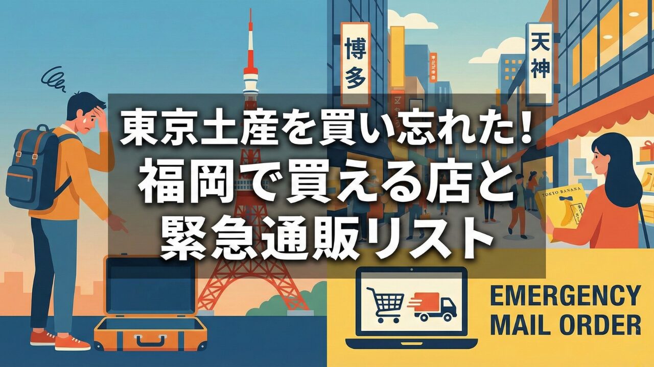 東京土産を買い忘れた！福岡で買える店と緊急通販リスト