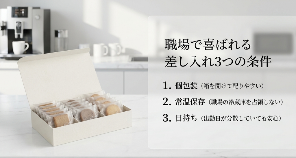 職場への大阪ビジネス手土産は個包装・常温保存・日持ちの3条件を確認