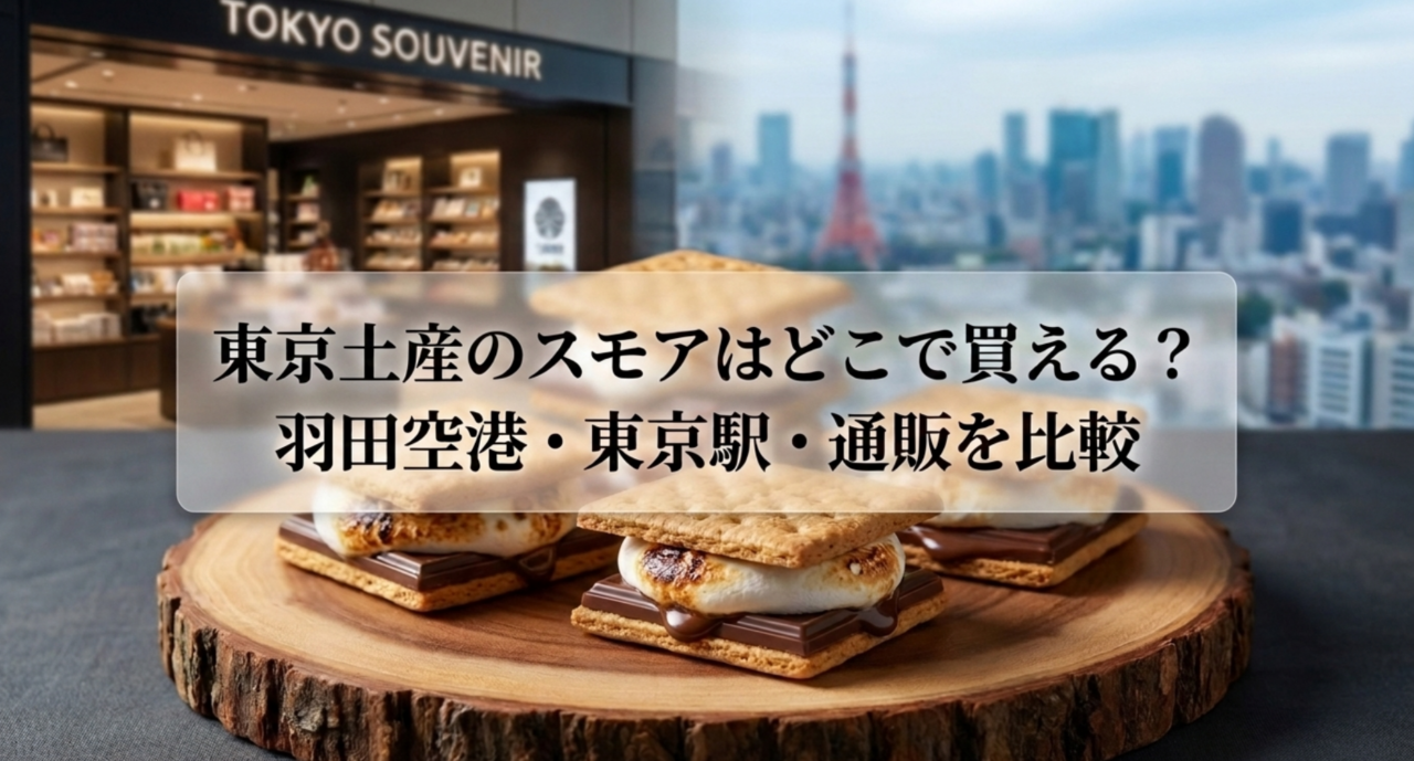 東京土産のスモアはどこで買える？羽田空港・東京駅・通販を比較