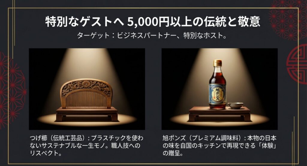 5000円以上の特別なゲストへ贈る伝統工芸品とプレミアム調味料
