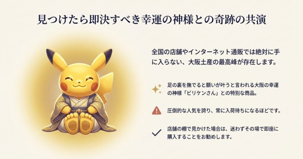 見つけたら即決すべき大阪限定ビリケンさんピカチュウ