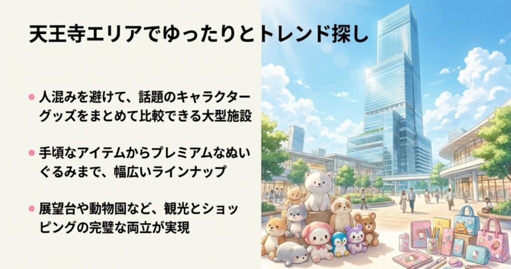 天王寺エリアでゆったりとトレンド探し