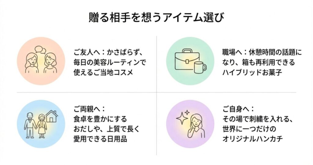 贈る相手を想うアイテム選び