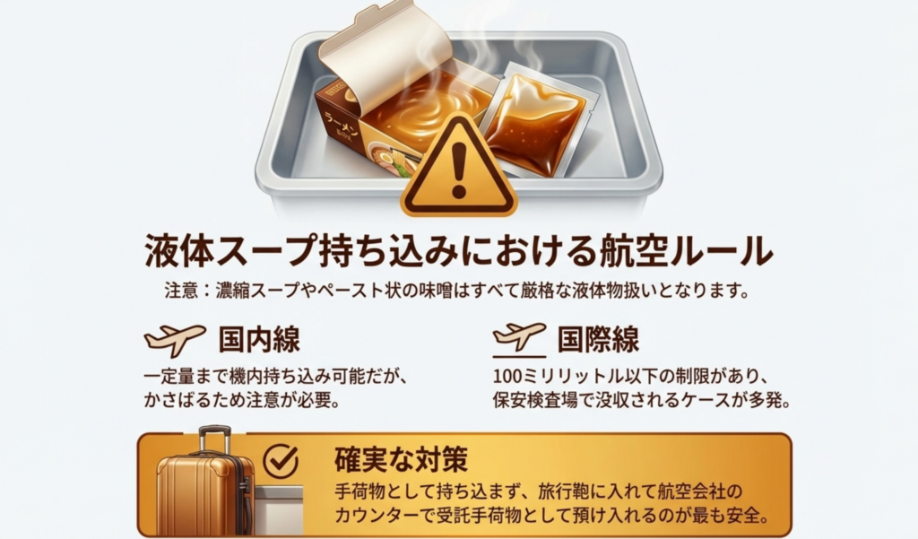 お土産ラーメンを持ち帰る際の賞味期限、飛行機のルール、アレルギーの確認事項