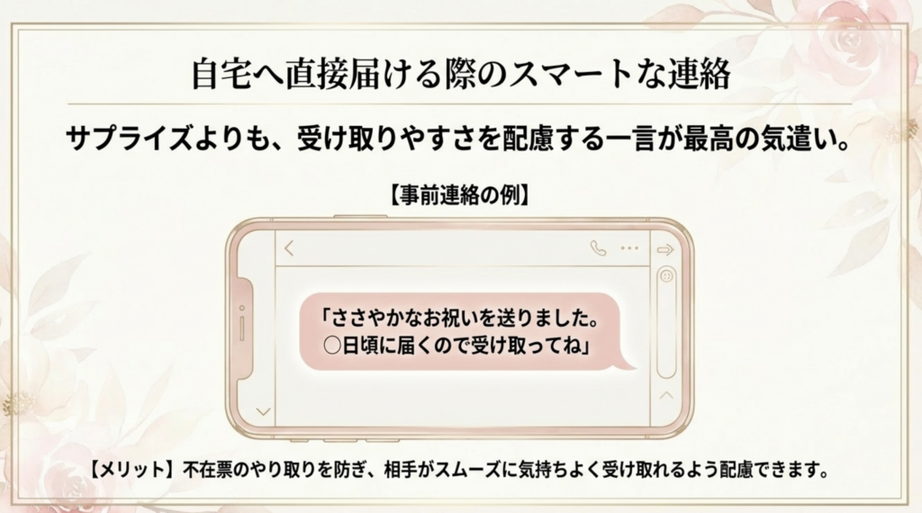 スマートフォンで事前連絡をするイメージ