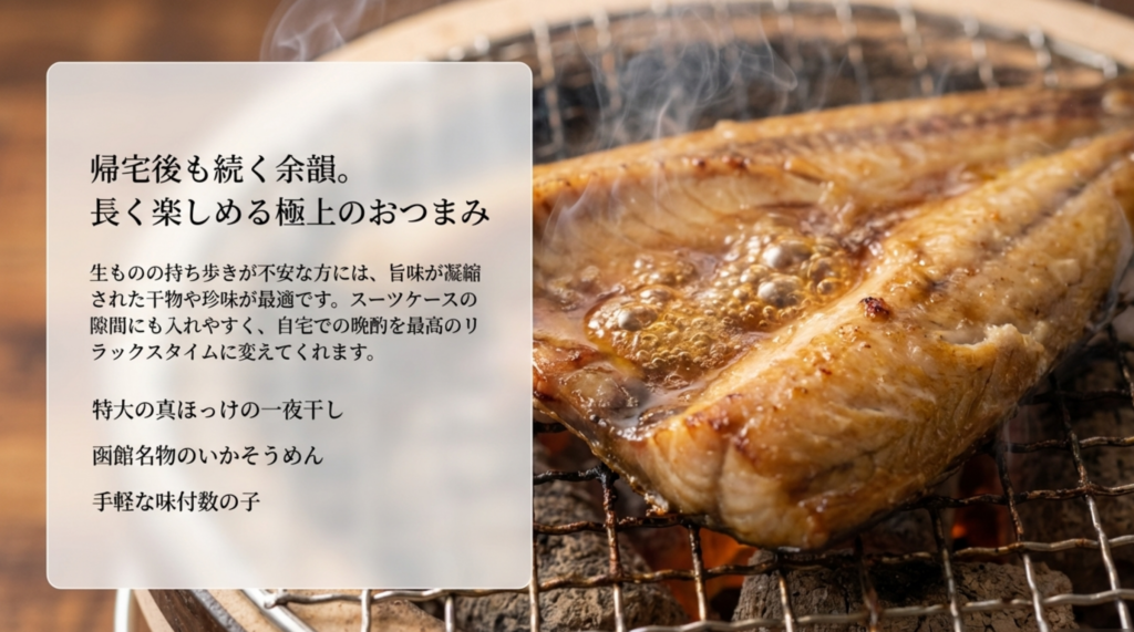 旨味が極限まで凝縮された北海道産の一夜干し