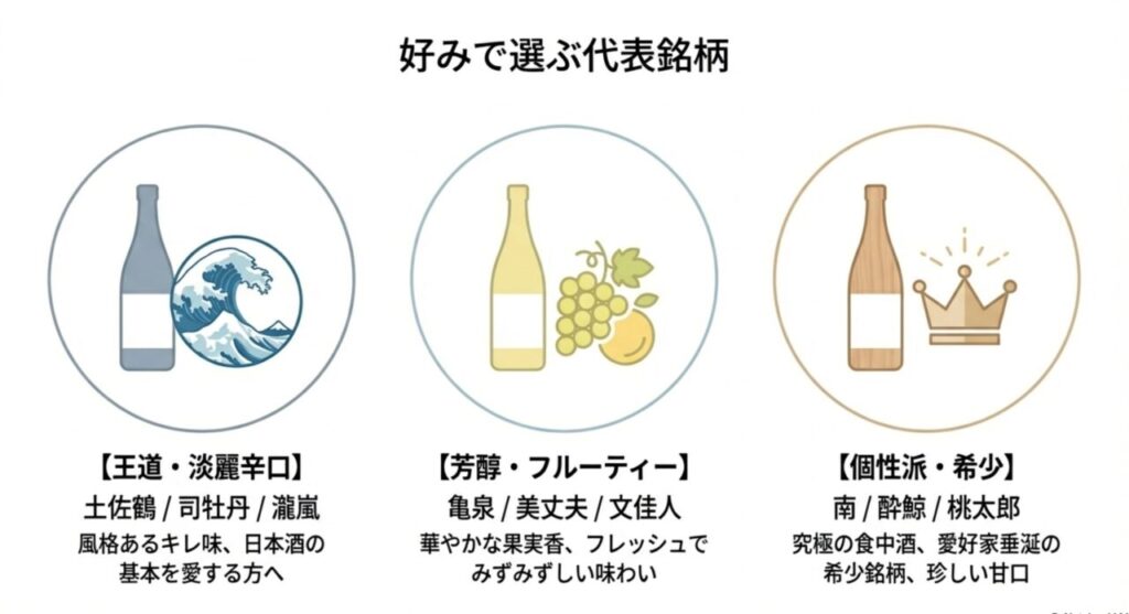 王道辛口・芳醇フルーティー・個性派から選ぶ高知の地酒