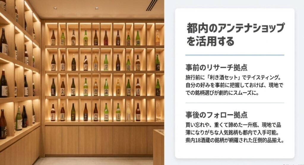 都内で高知の地酒をテイスティングできるアンテナショップ