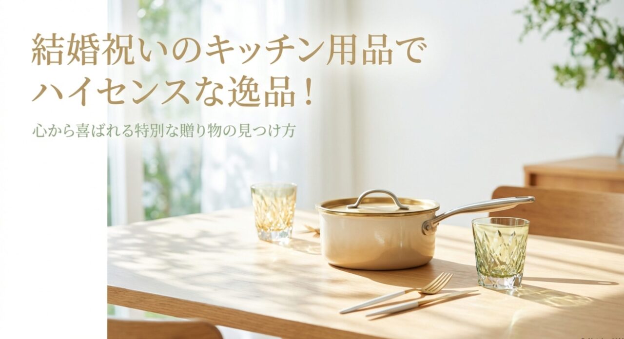 結婚祝いのキッチン用品でハイセンスな逸品！