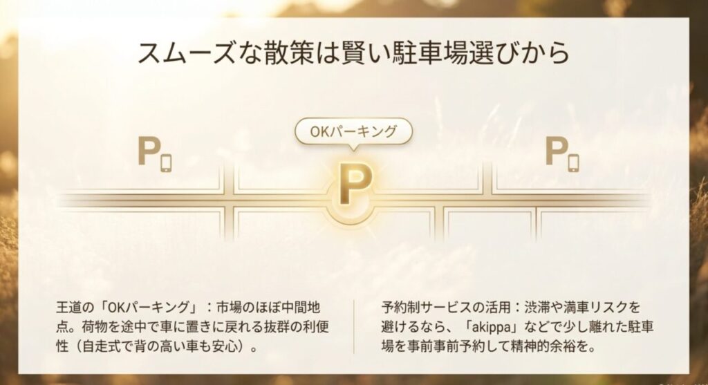 OKパーキングや予約制駐車場など、賢い駐車場選び