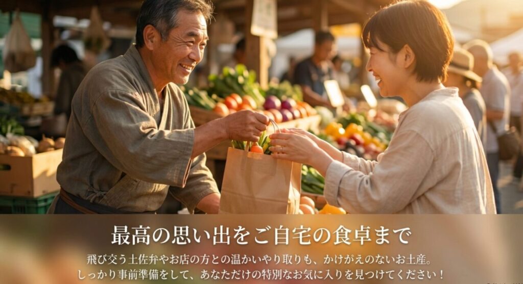 お店の人との温かいやり取りが魅力の高知日曜市