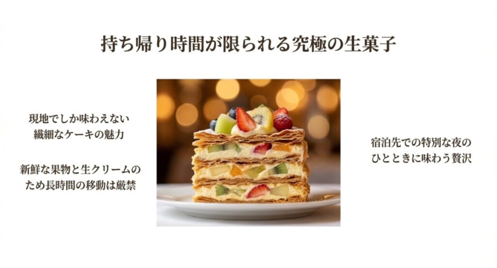 持ち帰り時間が限られる究極の生菓子