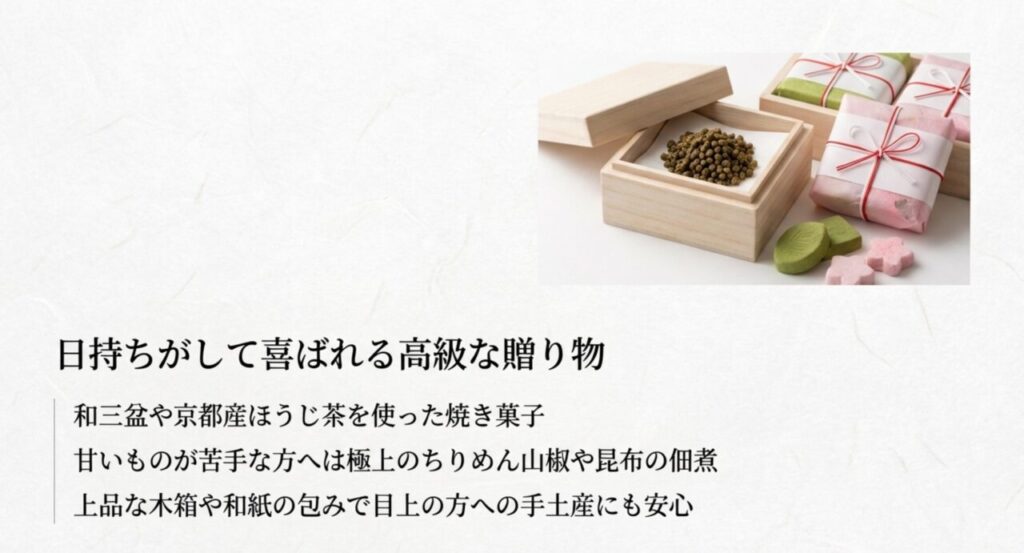 日持ちがして喜ばれる高級な贈り物