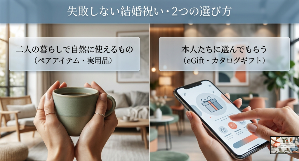 二人で使える実用品と本人たちに選んでもらうギフトというFrancfranc結婚祝いの2つの選び方