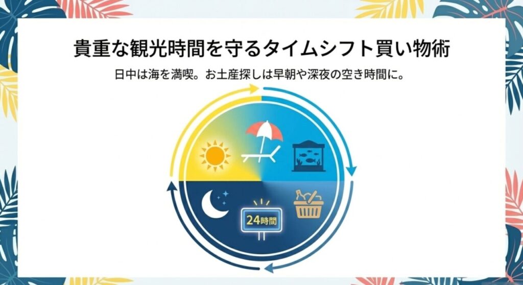 貴重な観光時間を守るタイムシフト買い物術のイメージ