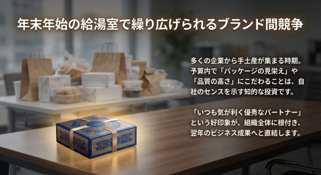 年末年始の給湯室で繰り広げられるブランド間競争