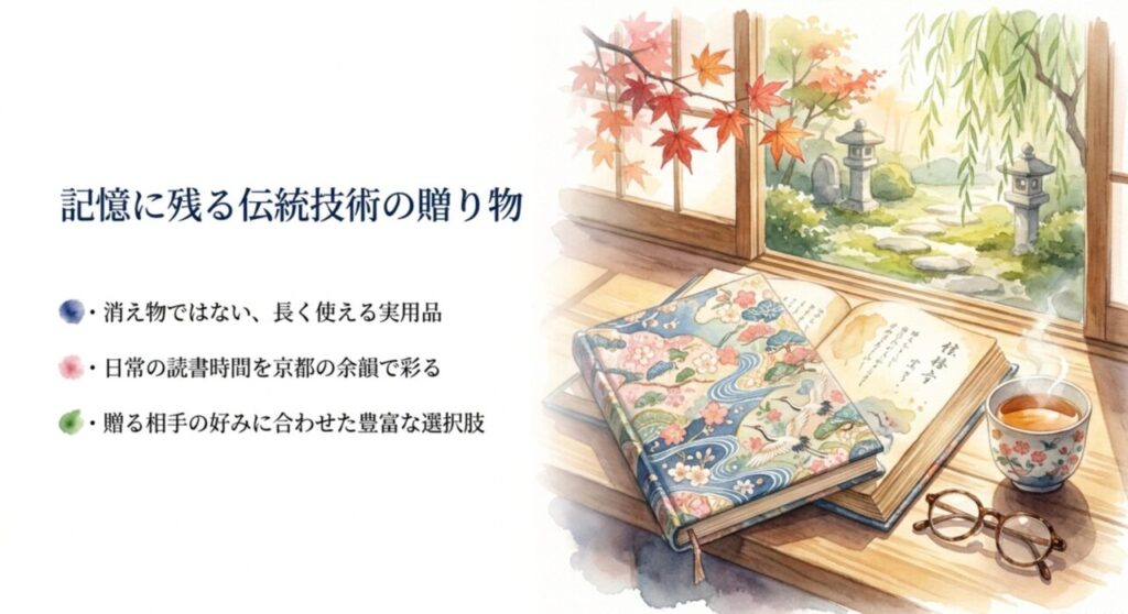 京都の風景を感じながら読書を楽しむイメージ