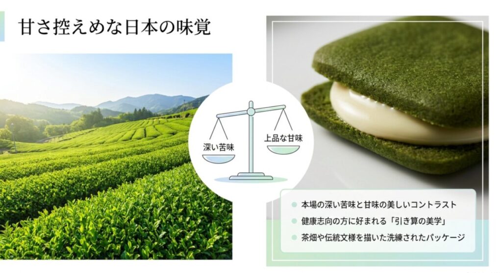 甘さ控えめで深い苦味と甘味のコントラストが美しい宇治抹茶スイーツ