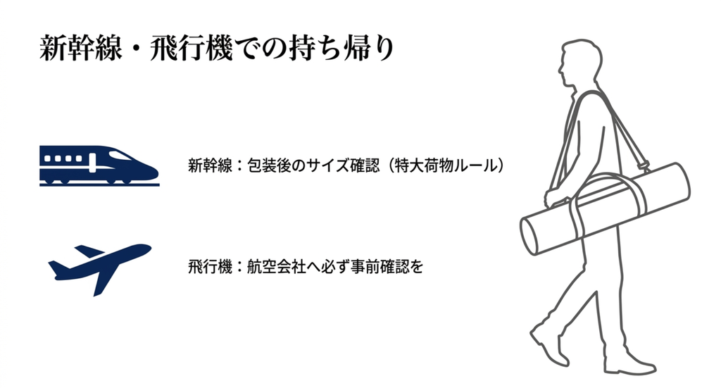 京都で買った木刀を持ち帰るときは新幹線では包装後のサイズを確認し飛行機では航空会社へ事前確認する