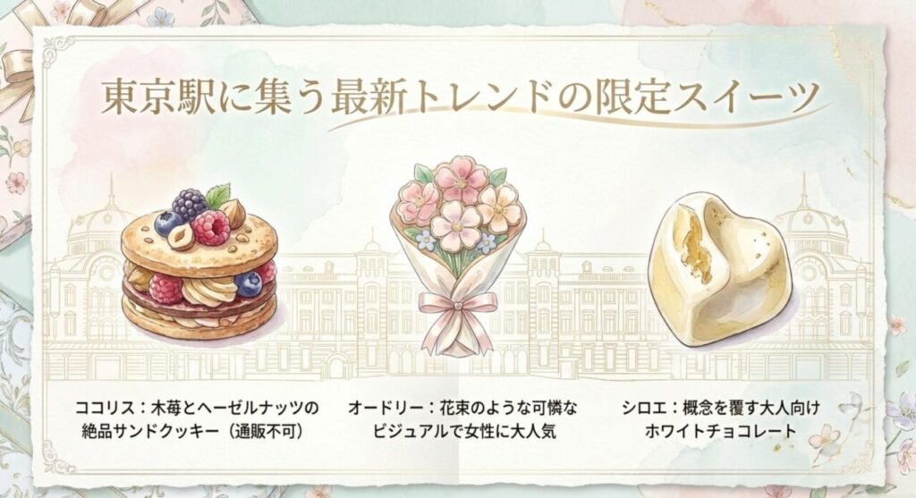 東京駅で出会う最先端の限定スイーツ