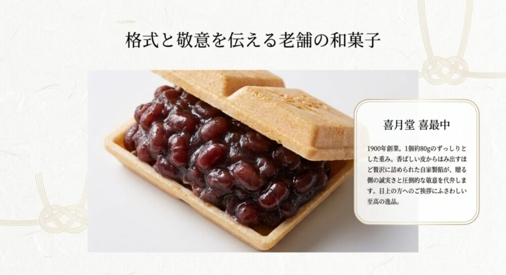 格式と敬意を伝える老舗の和菓子