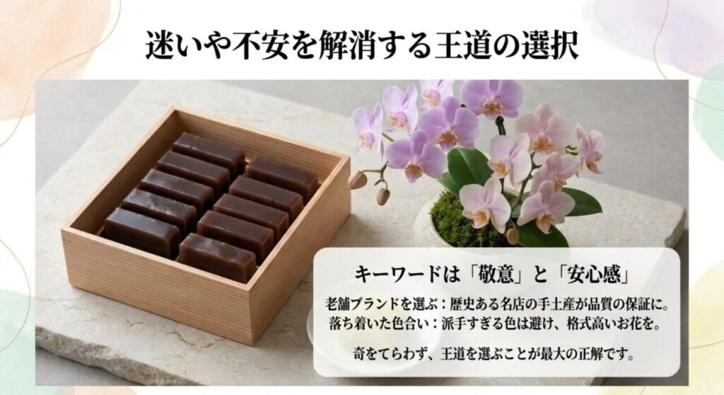 義母への母の日ギフトに選ぶべき老舗ブランドの和菓子と上品な鉢植え