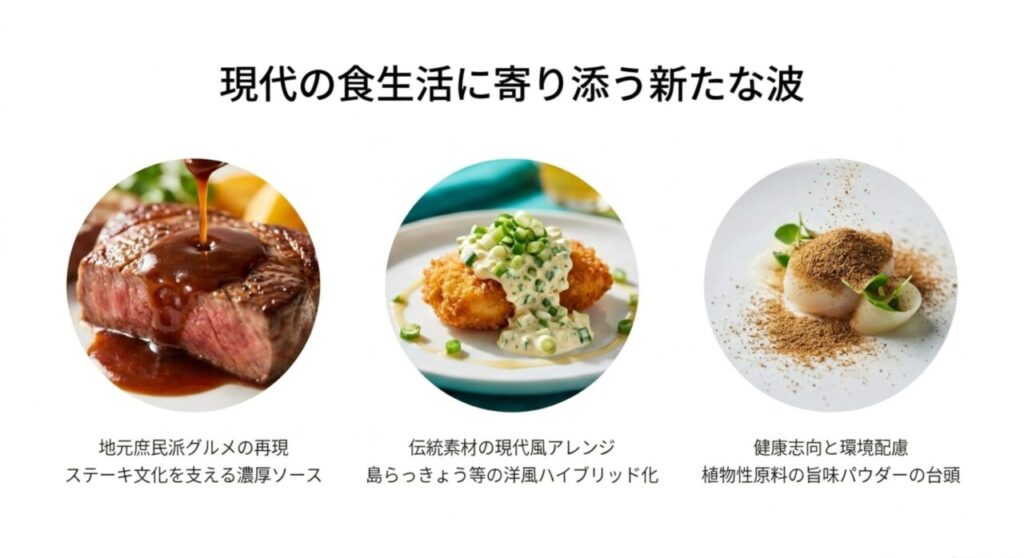 現代の食生活に寄り添う新たな波。洋風ハイブリッド化などの3つのトレンド