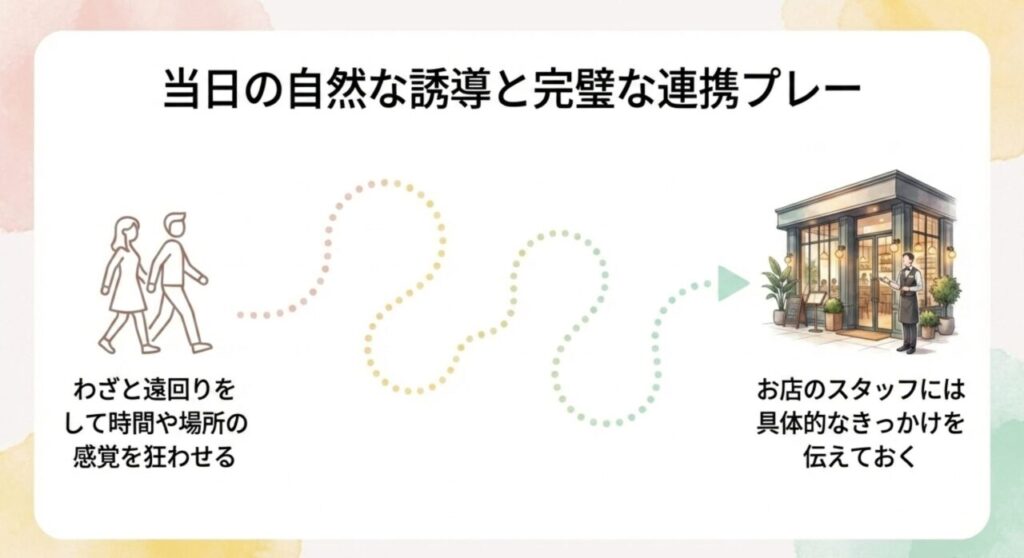 お店のスタッフとの完璧な連携