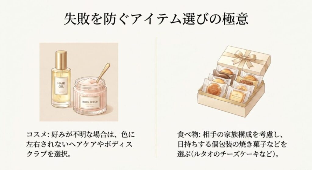 失敗を防ぐコスメや食べ物のアイテム選びの極意と具体例
