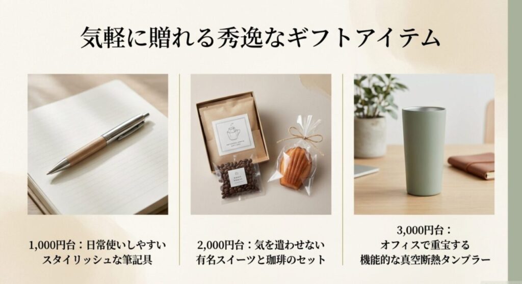 気軽に贈れる1000円から3000円台の秀逸なペンやタンブラー