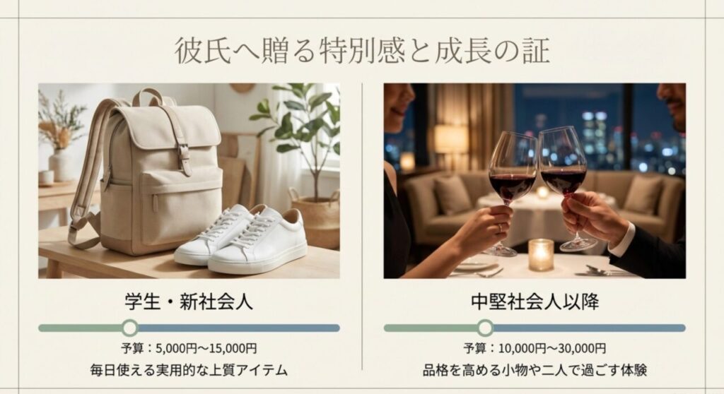 彼氏へ贈る実用的な上質アイテムや二人で過ごす体験ギフト